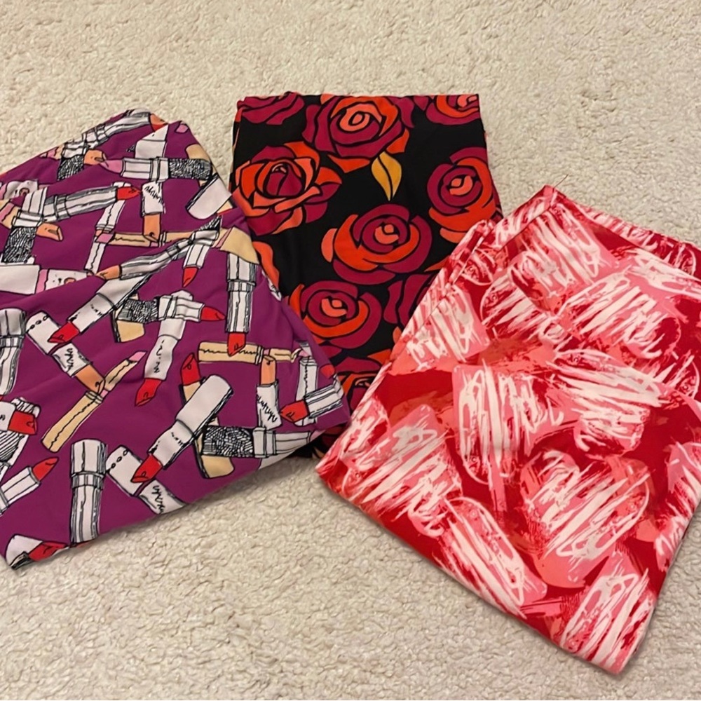 Lot of Three Pink Leggings.